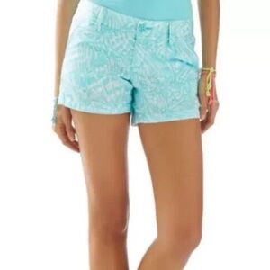 Lilly Pulitzer Shorely Blue Sea Cups 5" Callahan Shorts- Size 4